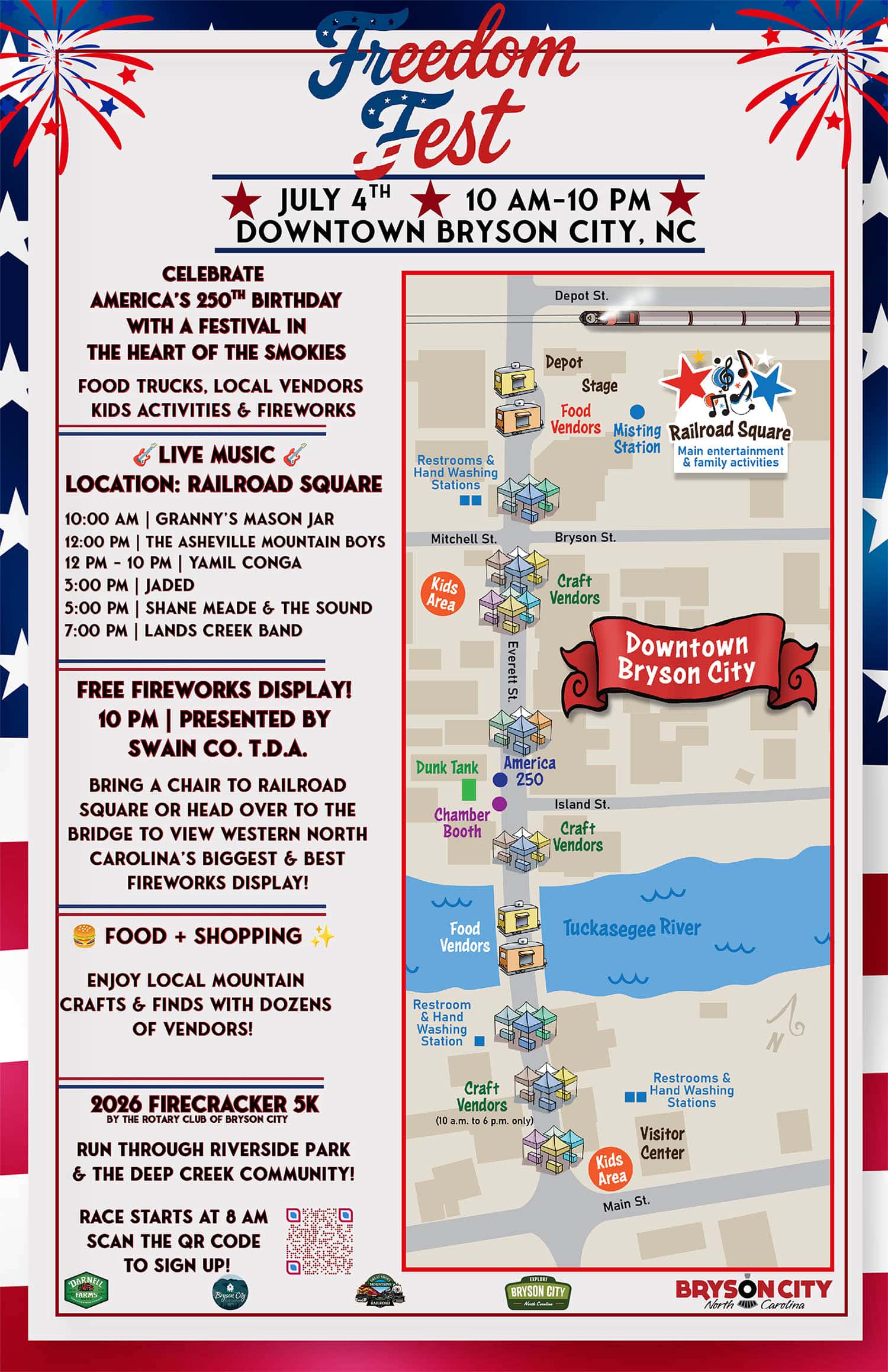 Freedom Fest Schedule and Map