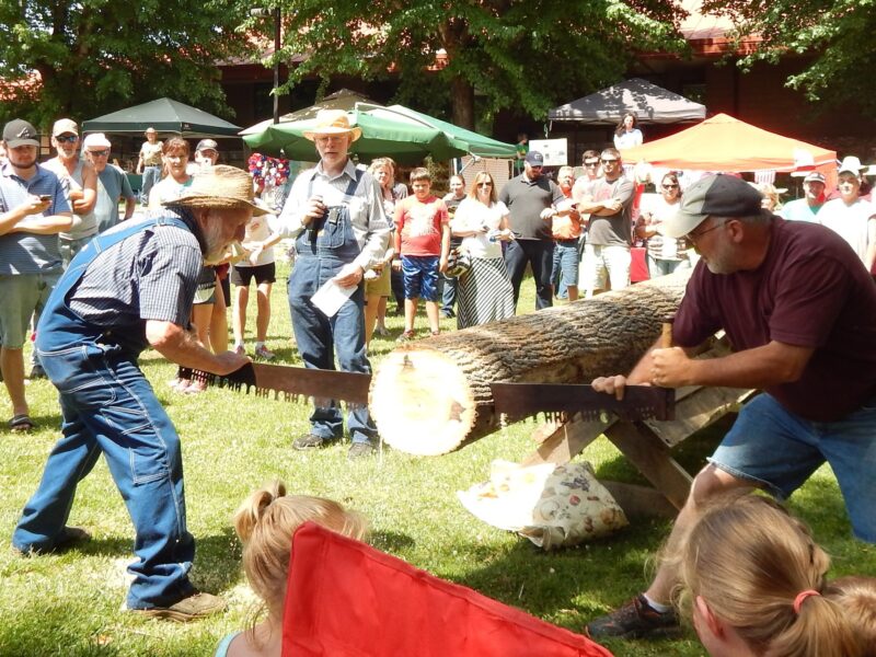 Swain County Heritage Festival photo showing mountain games.