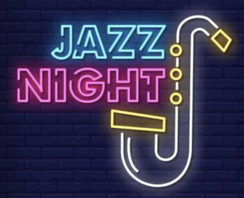 Jazz night graphic.