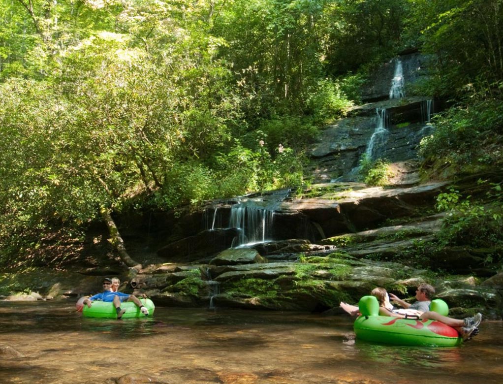 Tubing Deep Creek in the Great Smoky Mountains